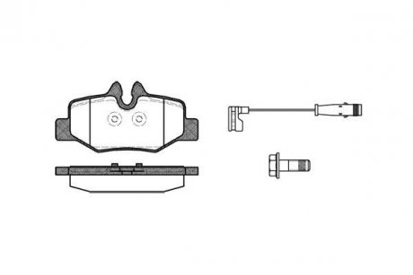 Колодки тормозные диск. задн. (Remsa) MB Vito 639 Bosch ver. WOKING P10103.02