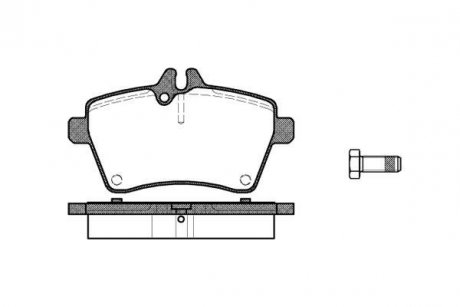 Колодки тормозные диск. перед. (Remsa) MB A-class 04>12, B-class 05>11 Bosch ver. WOKING P10443.00