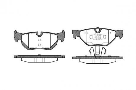 Колодки тормозные диск. задн. (Remsa) BMW 1e87 1.6i 2.0i (06-12) (P10453.00) WOKING P1045300