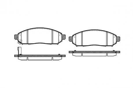 Гальмівні колодки перед. Nissan Navara 2,5dCi 05- WOKING P10623.01