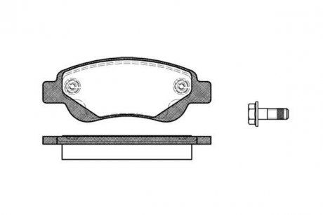 Гальмівні колодки перед. Peugeot 107/Citroen C1 05- (Bosch) WOKING P10773.00