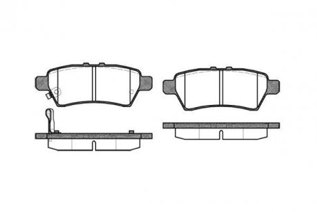 Колодки тормозные диск. задн. (Remsa) Nissan Navarra Pathfinder 05> WOKING P10883.01