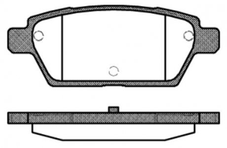 Колодки гальмівні диск. задн. (вир-во Remsa) Mazda 6 I (P10953.10) WOKING P1095310