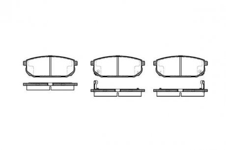 Колодки тормозные диск. задн. (Remsa) Kia Sorento i 2.4 02-,Kia Sorento i 2.5 02- WOKING P11423.02