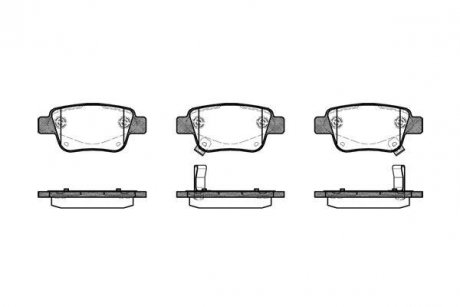 Колодки тормозные диск. задн. (Remsa) Toyota Avensis 03>08, Previa 05>, Alphard 08>14 WOKING P11473.02