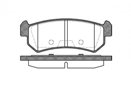 Гальмівні колодки зад. Chevrolet Lacetti 05- (akebono) WOKING P11483.00 (фото 1)