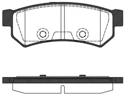 Гальмівні колодки задн. Gentra/Lacetti/Lacetti/Nubira 03- WOKING P11483.10