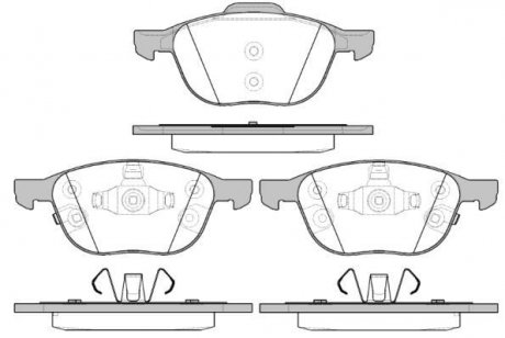 Колодки тормозные диск. перед. (Remsa) Ford Focus iii Electric 10- (P11823.12) WOKING P1182312