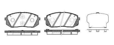 Колодки тормозные диск. перед. (Remsa) Hyundai Tucson (15-), iX35 (10-15), Kia Sportage III IV WOKING P12023.22