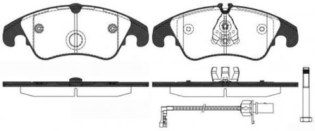 Колодки тормозные диск. перед. (Remsa) Audi A4 09>16 A6 11>18 Q5 08>17 WOKING P12043.31