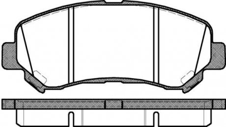 Гальмівні колодки перед. QASHQAI I/QASHQAI II/ X-TRAIL 1.5D-2.5 07- WOKING P12183.00 (фото 1)