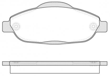 Колодки тормозные диск. перед. (Remsa) Peugeot 3008 1.6 09-,Peugeot 3008 2.0 09- WOKING P12233.00