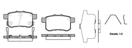 Колодки тормозные диск. задн. (Remsa) Honda Accord 08>15 WOKING P12323.12