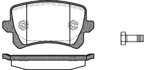 Гальмівні колодки зад Caddy III/Golf V/Audi A4 03- WOKING P12423.00 (фото 1)