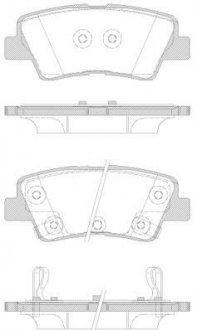 Гальмівні колодки зад. Hyundai i30/i40 11-/Kia Rio 1.4-3.8 12- (akebono) WOKING P1262342