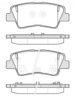 Колодки тормозные диск. задн. (Remsa) Ssang Yong Korando 10> / Toyota Auris 12> / Hyundai i20 15>, i30 11> 15> Elantra 15> / Sonata 05> / Grand WOKING P12623.52