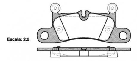 Колодки тормозные диск. задн. (Remsa) Porsche Cayenne (10-), VW Touareg (10-) WOKING P12793.10