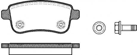 Гальмівні колодки зад. Megane III/Fluence 08- WOKING P1287300