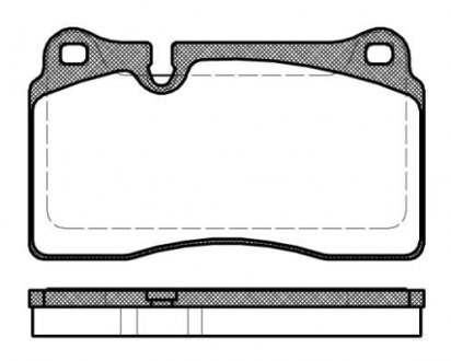 Гальмівні колодки передні VW Touareg 3.0-6.0 02- 16 mm (brembo) WOKING P13003.30