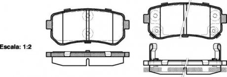 Колодки тормозные диск. задн. (Remsa) Hyundai Accent iii 1.4 05-10,Hyundai Accent iii 1.5 05-10 WOKING P13093.02