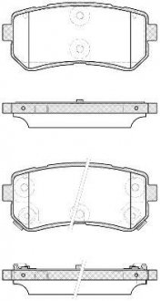 Колодки тормозные диск. задн. (Remsa) Hyundai Ix20 1.4 10-,Hyundai Ix20 1.6 10- WOKING P13093.42