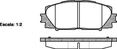 Колодки гальмівні диск. перед. (вир-во Remsa) Toyota Yaris II 05>,Yaris III 10> (P13243.00) WOKING P1324300