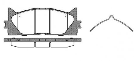 Колодки тормозные диск. перед. (Remsa) Lexus ES (06-12), Toyota Camry V40, V50 WOKING P13333.00