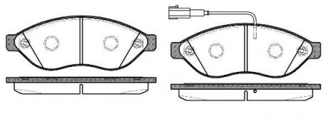 Колодки тормозные диск. перед. (Remsa) PSA Jumper Boxer 06> 11> 15>, Fiat Ducato 06> 11> WOKING P13373.12