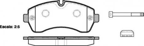 Колодки тормозные диск. перед. (Remsa) Mercedes-benz Sprinter 46-t 3.0 06-,Mercedes-benz Sprinter 5-t 1.8 06- (P13433.00) WOKING P1343300