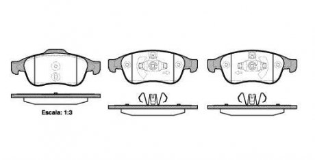 Гальмівні колодки перед. Megane 09-/Duster 10-/Dokker 13- WOKING P13483.10