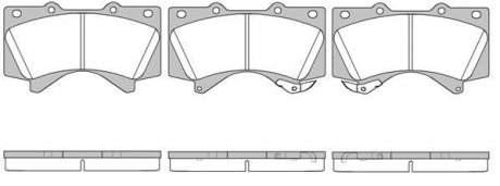 Колодки тормозные диск. перед. (Remsa) Toyota LC200 LC150, Lexus LX570 GX460 WOKING P13713.02