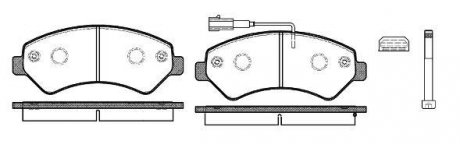 Гальмівні колодки перед. Jumper/Ducato/Boxer 06- (1.7t) WOKING P13753.12