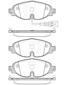 Колодки тормозные диск. перед. (Remsa) Audi A3 1.2 12-,Audi A3 1.4 12-,Audi A3 1.4 13- WOKING P14153.01 (фото 1)