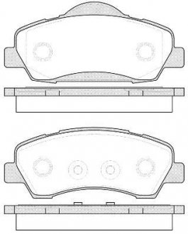 Колодки тормозные диск. перед. (Remsa) Citroen C4 cactus 1.2 14-,Citroen C-elysee 1.2 12- (P14303.00) WOKING P1430300