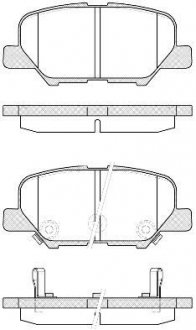 Колодки тормозные диск. задн. (Remsa) Citroen C4 aircross 1.6 10-,Citroen C4 aircross 1.8 10- WOKING P14363.02