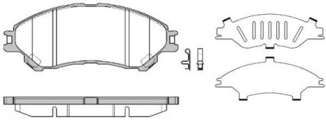 Гальмівні колодки пер. SUZUKI SX4 S-CROSS/VITARA 1.0-1.6 15- WOKING P1489302