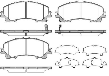 Колодки гальмівні диск. перед. (вир-во Remsa) Nissan X-Trail (14-), Infiniti Q50 (13-) (P15073.12) WOKING P1507312