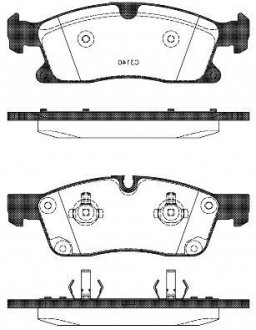 Колодки гальмівні диск. перед. (вир-во Remsa) MB GL166 GLE166 ML166 11>15, 15> (P15303.10) WOKING P1530310