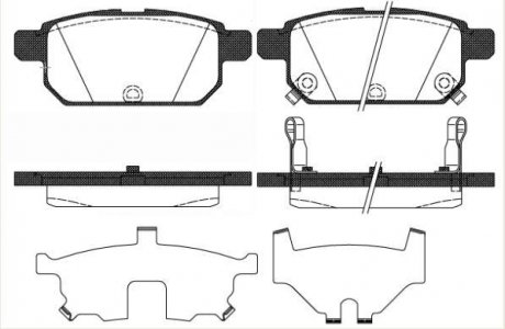 Колодки гальмівні диск. задн. (вир-во Remsa) Suzuki Swift iv 1.2 10-,Suzuki Swift iv 1.3 10- (P15713.02) WOKING P1571302