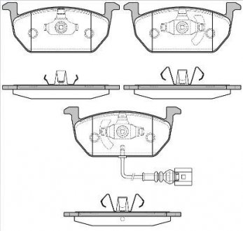 Колодки тормозные диск. перед. (Remsa) VW Golf VII, Skoda Octavia III, Audi A3 (12-) (P17013.01) WOKING P1701301