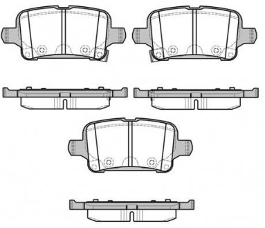 Гальмівні колодки зад. Opel Astra K 15- WOKING P1728302