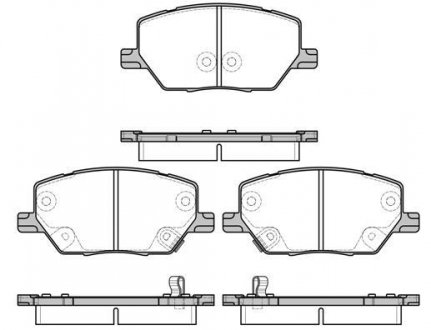 Колодки тормозные диск. перед. (Remsa) Jeep Renegade 1.4 14-,Jeep Renegade 1.6 14- WOKING P17403.02