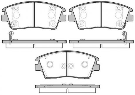 Колодки тормозные диск. перед. (Remsa) Hyundai Tucson 1.6 15-,Hyundai Tucson 1.7 15- WOKING P17763.02