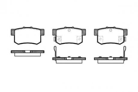 Колодки тормозные диск. задн. (Remsa) Honda Accord vii 2.0 03-12,Honda Accord vii 2.2 03-12 WOKING P2253.32 (фото 1)