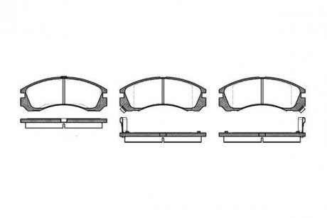 Гальмівні колодки перед Outlander 12-/Peugeot 4007 07- WOKING P2543.02