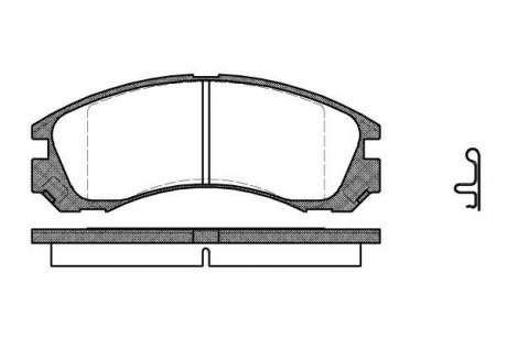 Гальмівні колодки перед MITSUBISHI Outlander 12-/ WOKING P2543.22