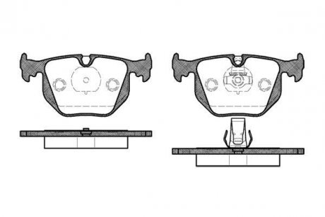 Колодки тормозные диск. задн. (Remsa) BMW X5e53 X3e83 3e46 7e38 WOKING P2813.20