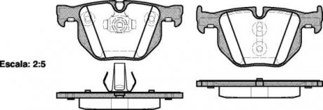 Колодки тормозные диск. задн. (Remsa) BMW X5 (E70), X6 (E71), X5 (F15), X6 (F16) WOKING P2813.61