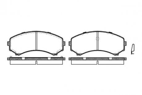 Колодки тормозные диск. перед. (Remsa) Mitsubishi Grandis 2.0 03-,Mitsubishi Grandis 2.4 03- WOKING P2963.00