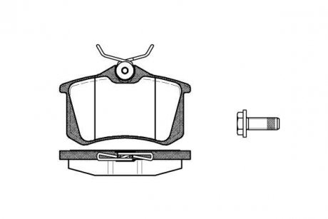 Гальмівні колодки зад. Caddy III/IV/Passat/Audi A4/A6 (Lucas) (17mm) WOKING P363305 (фото 1)